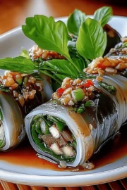 Juicy Thai Basil Beef Rolls Recipe