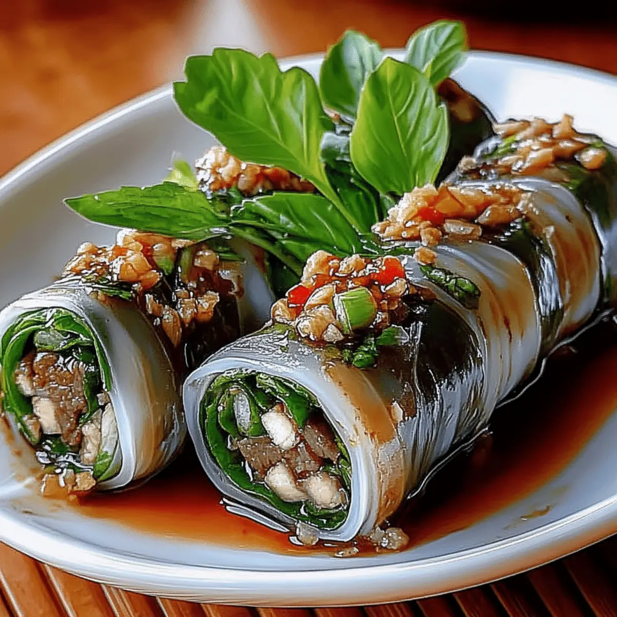 Juicy Thai Basil Beef Rolls Recipe